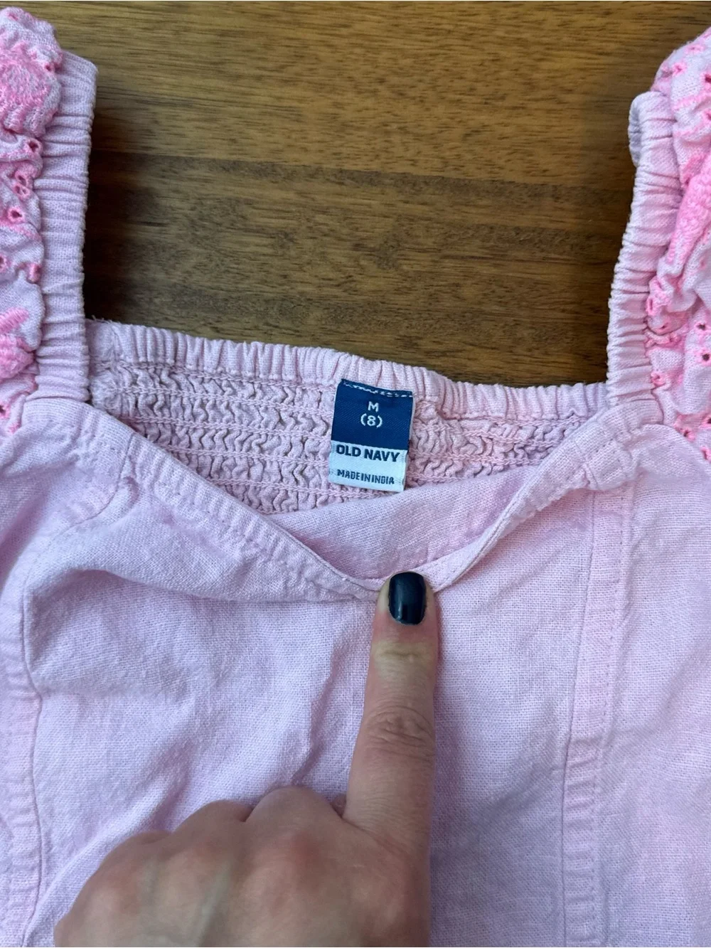 Bundle (2) Girls Pink Eyelet Top + Strawberry Print Size 8